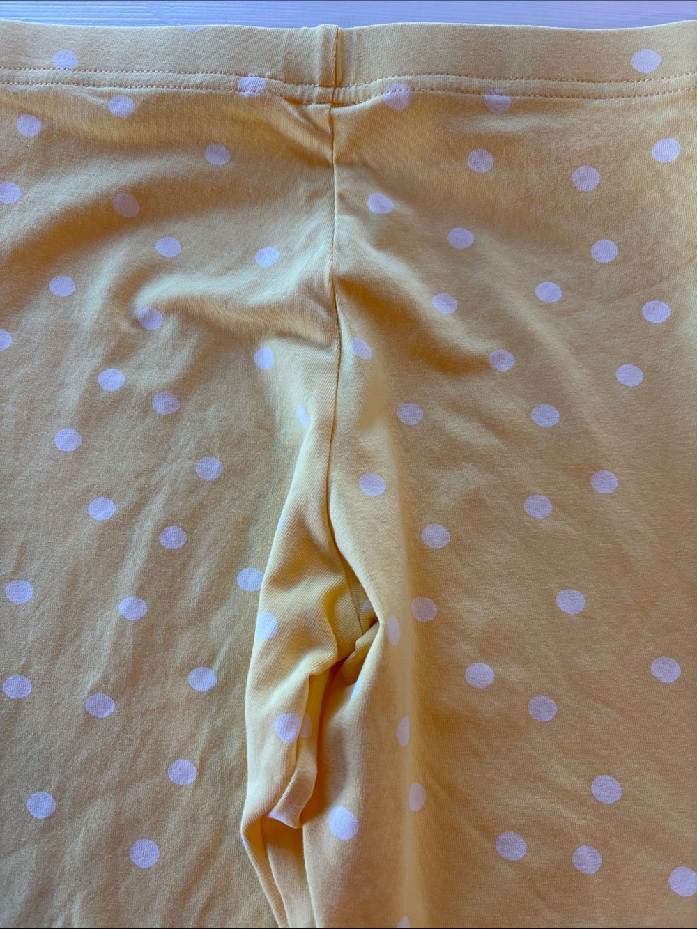 Matilda Jane Yellow Polka Dot Leggings with Pink Bow Accents - Picture 6 of 7